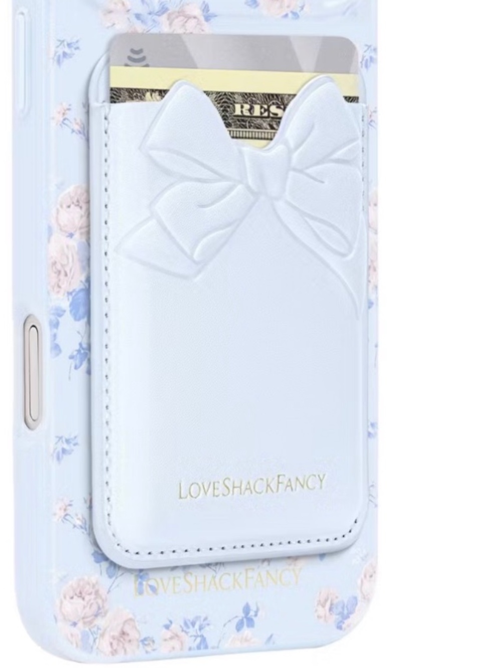 NWT LoveShackFancy X Target blue Phone wallet snap on case